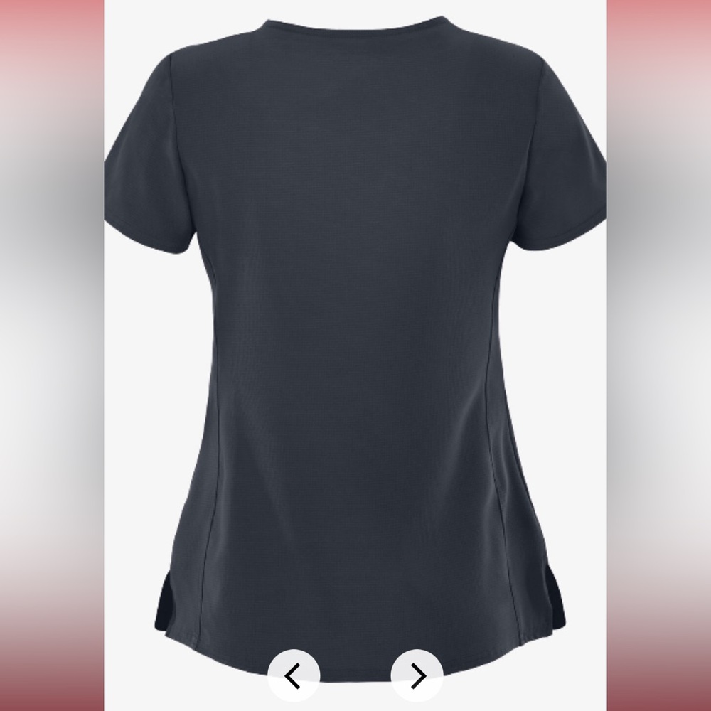 WOMENS HeartSoul Gray Scrub Top